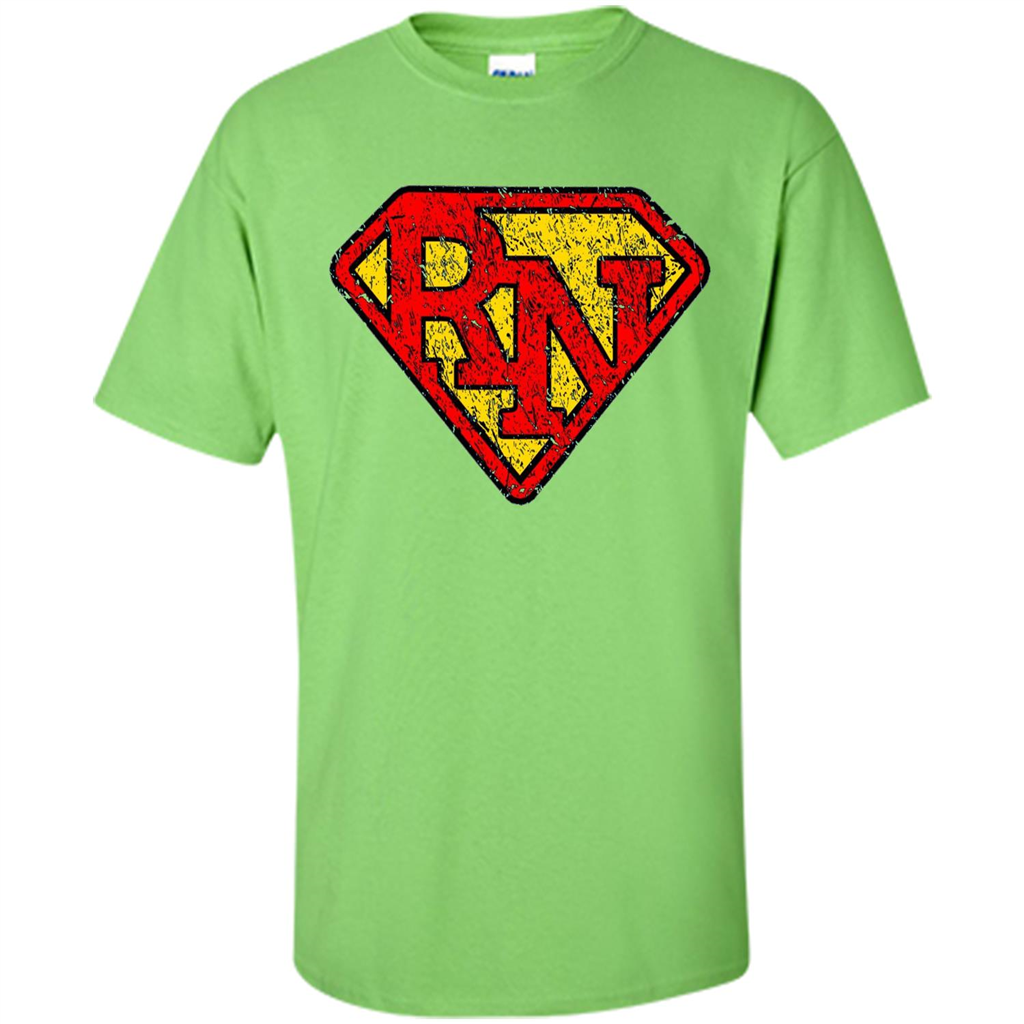 Vintage Super Nurse RN Distressed T-shirt Lime
