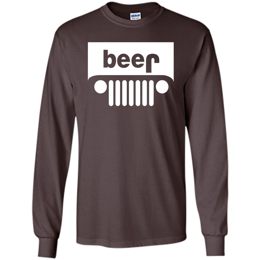 Funny Drinking T-shirt Adult Beer Jeep Dark Chocolate