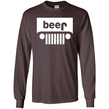 Funny Drinking T-shirt Adult Beer Jeep Dark Chocolate