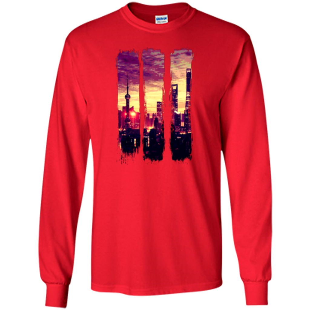 Sunset City T-shirt Red