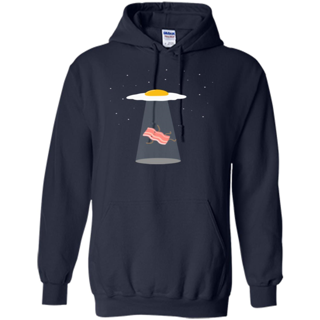 Cute Funny Bacon And Eggs UFO Navy