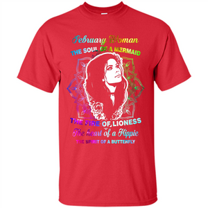 February Woman T-shirt The Heart Of A Hippie