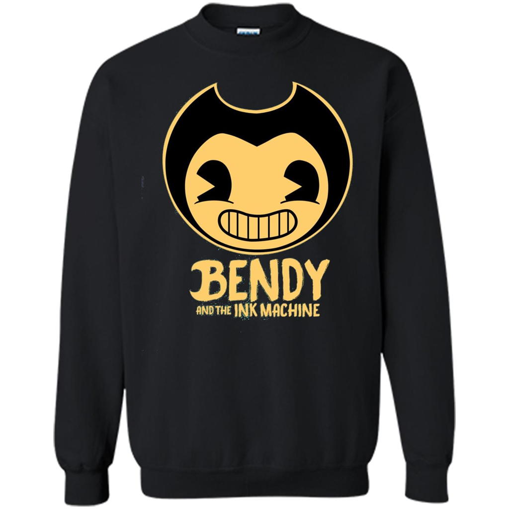 Cartoon Internet Game T-shirt Bendy And The Ink Machine Black