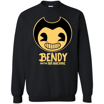 Cartoon Internet Game T-shirt Bendy And The Ink Machine Black