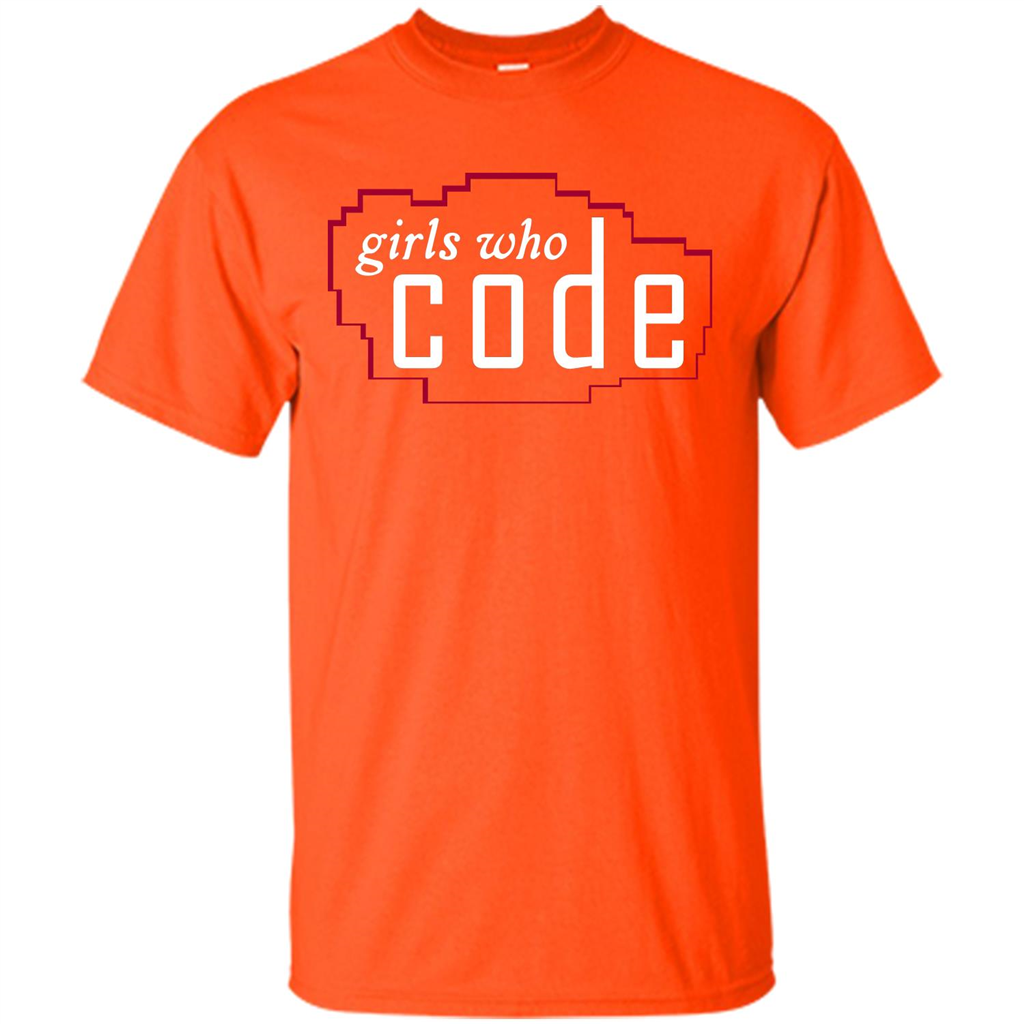 Coder T-shirt Girls Who Code T-shirt Orange