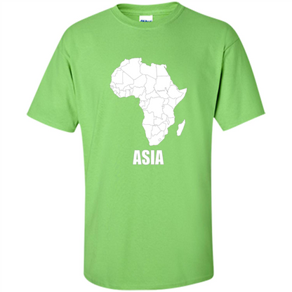 Africa Asia Funny t-shirts - Humor T-shirts Lime