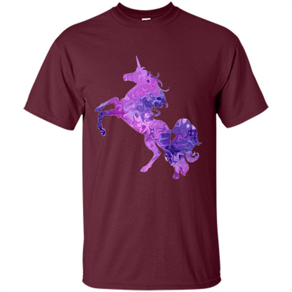 Unicorn Glitter Cute Beautiful Unicorn T-shirt Maroon