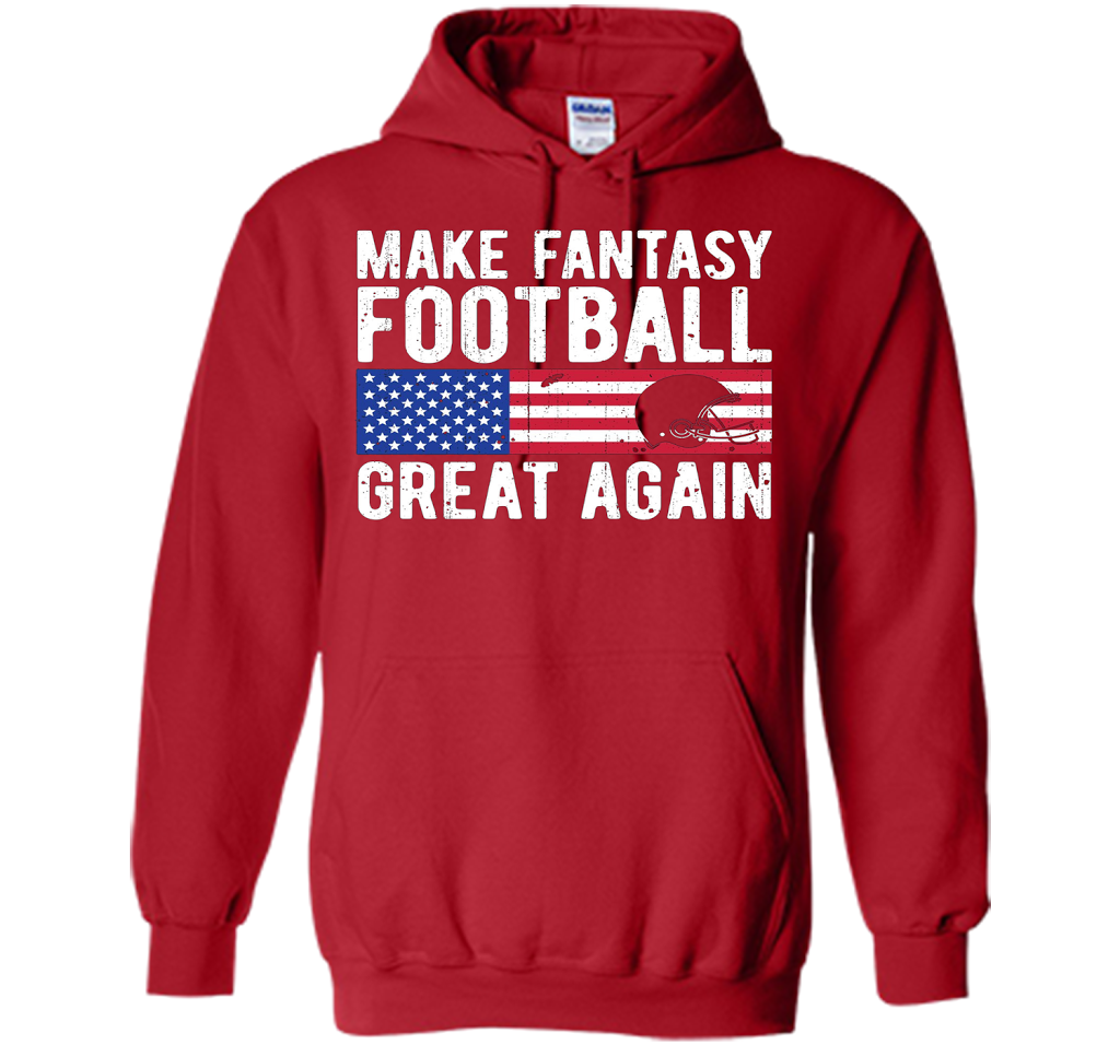 Football T-shirt Make Fantasy Football Great Again Red