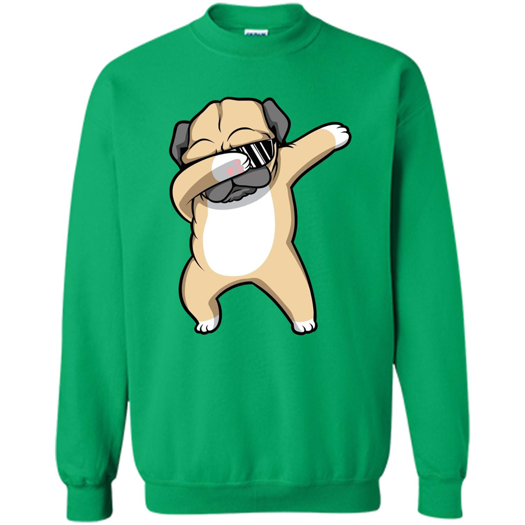 Dabbing Pug T-shirt Funny Cute Dog Dab Dance T-Shirt Irish Green