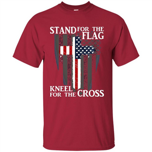 Stand For The Flag Kneel For The Cross T-Shirt