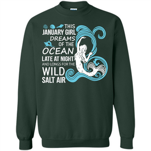 This January Girl Dreams Of The Ocean Late At Night T-shirt