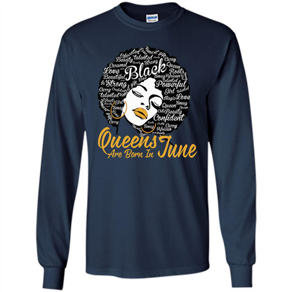 Queen Are Born In June T-shirt Navy