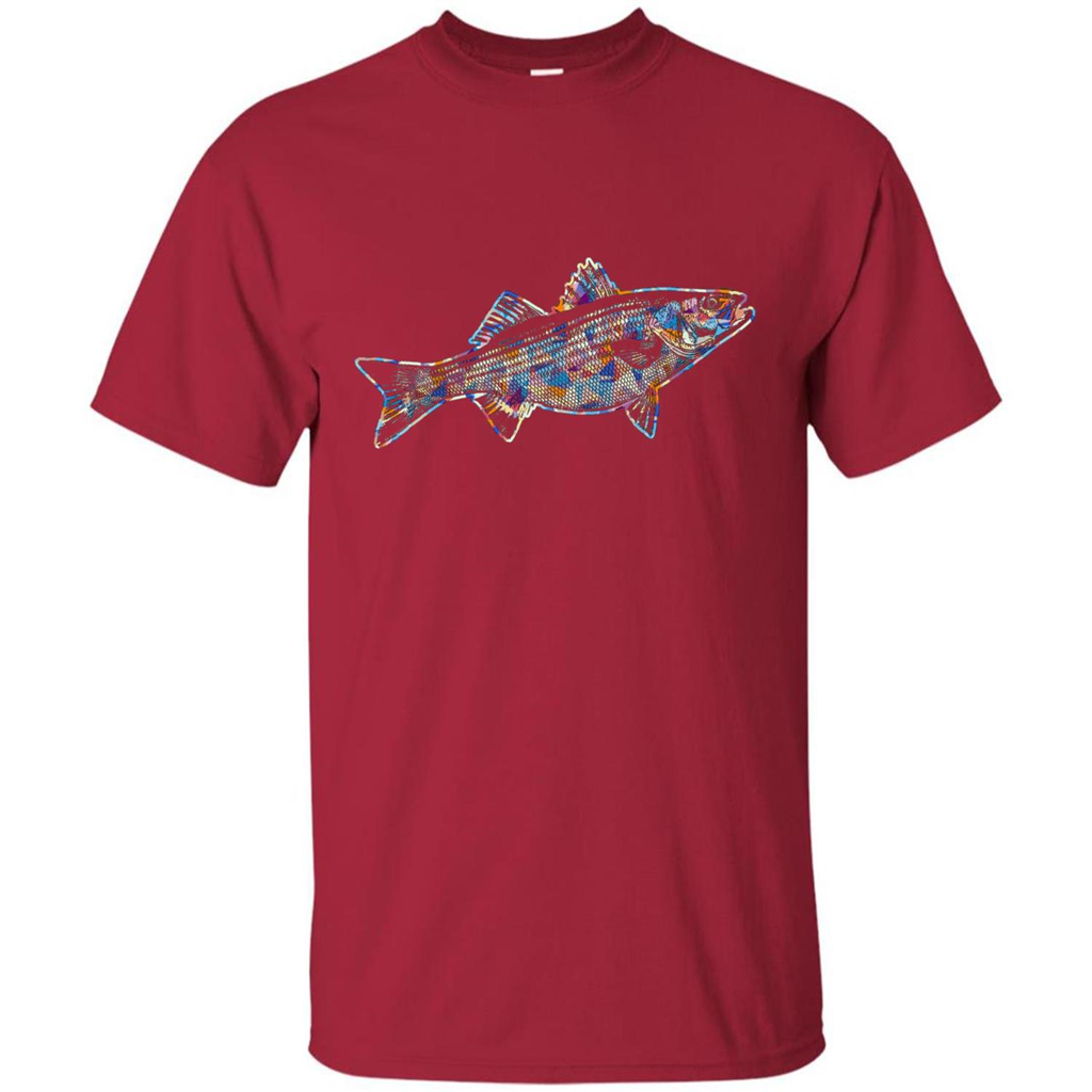 Striped Bass T-shirts - Love Striped Bass Colorful T shirts Cardinal