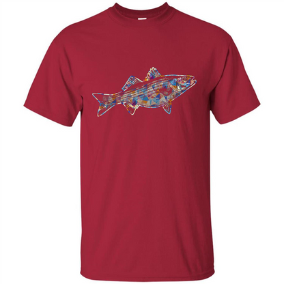 Striped Bass T-shirts - Love Striped Bass Colorful T shirts Cardinal