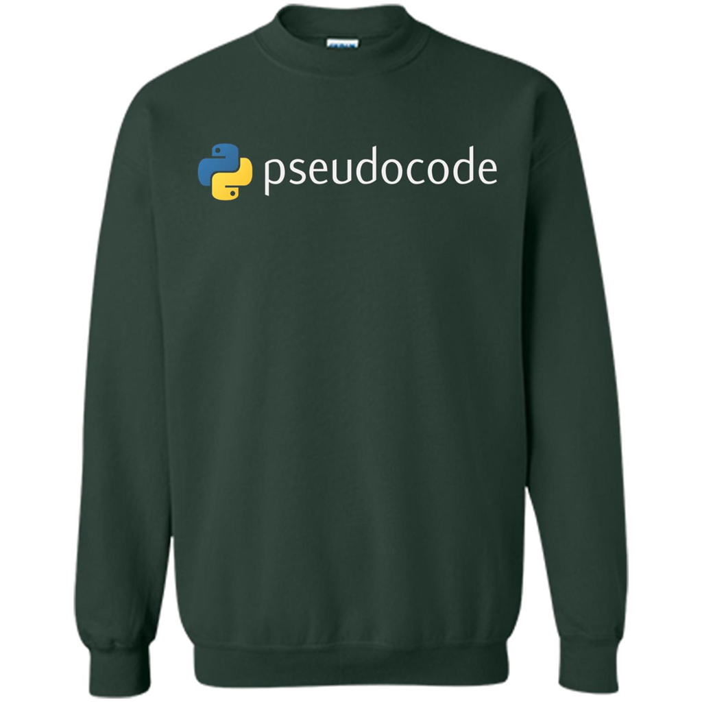 Funny Python Programming Pseudocode T-shirt Forest Green