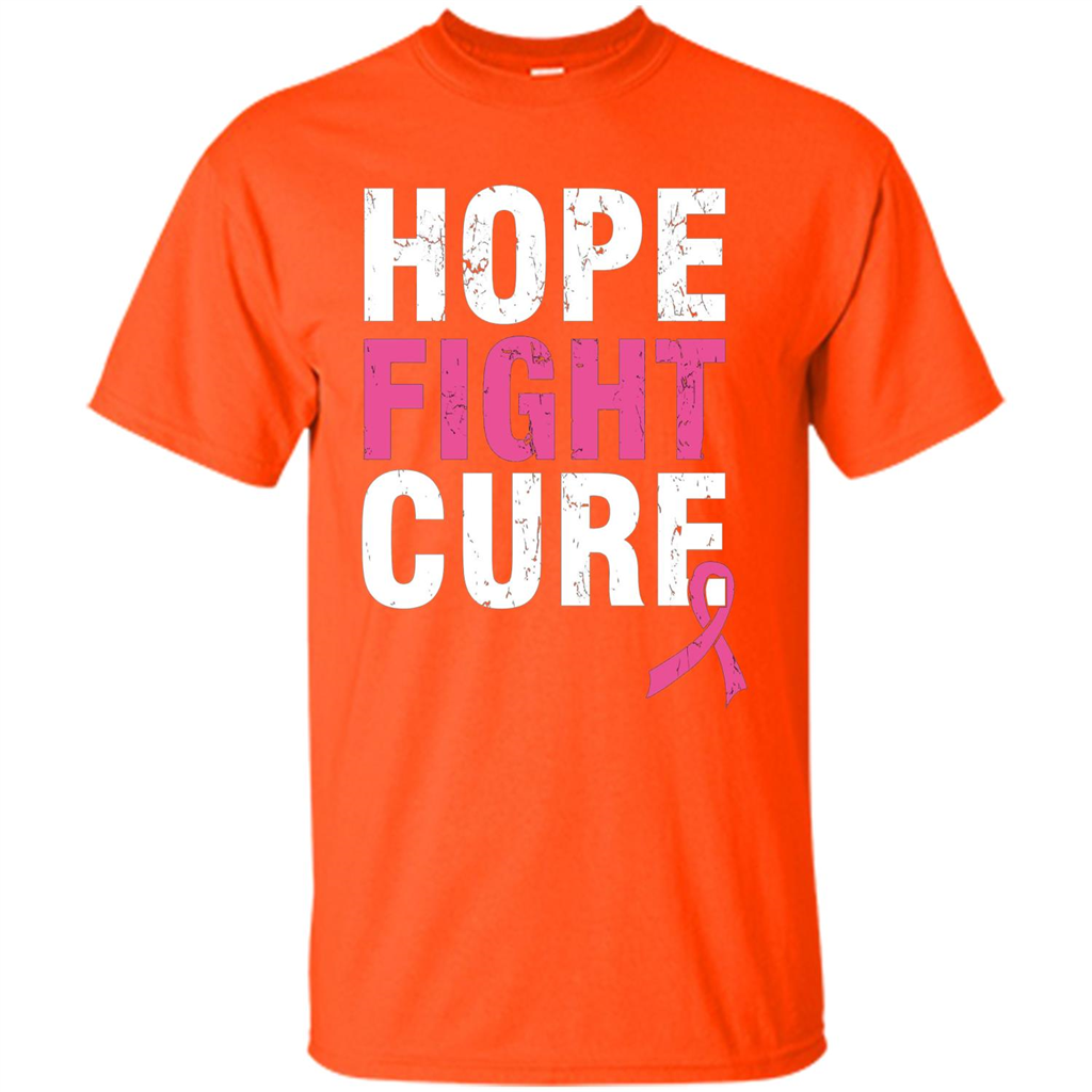 Breast Cancer Awareness T-shirt Hope Fight Cure Orange