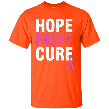 Breast Cancer Awareness T-shirt Hope Fight Cure Orange
