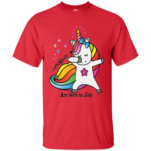 Unicorn Birthday T-shirt Unicorns Are Born In July