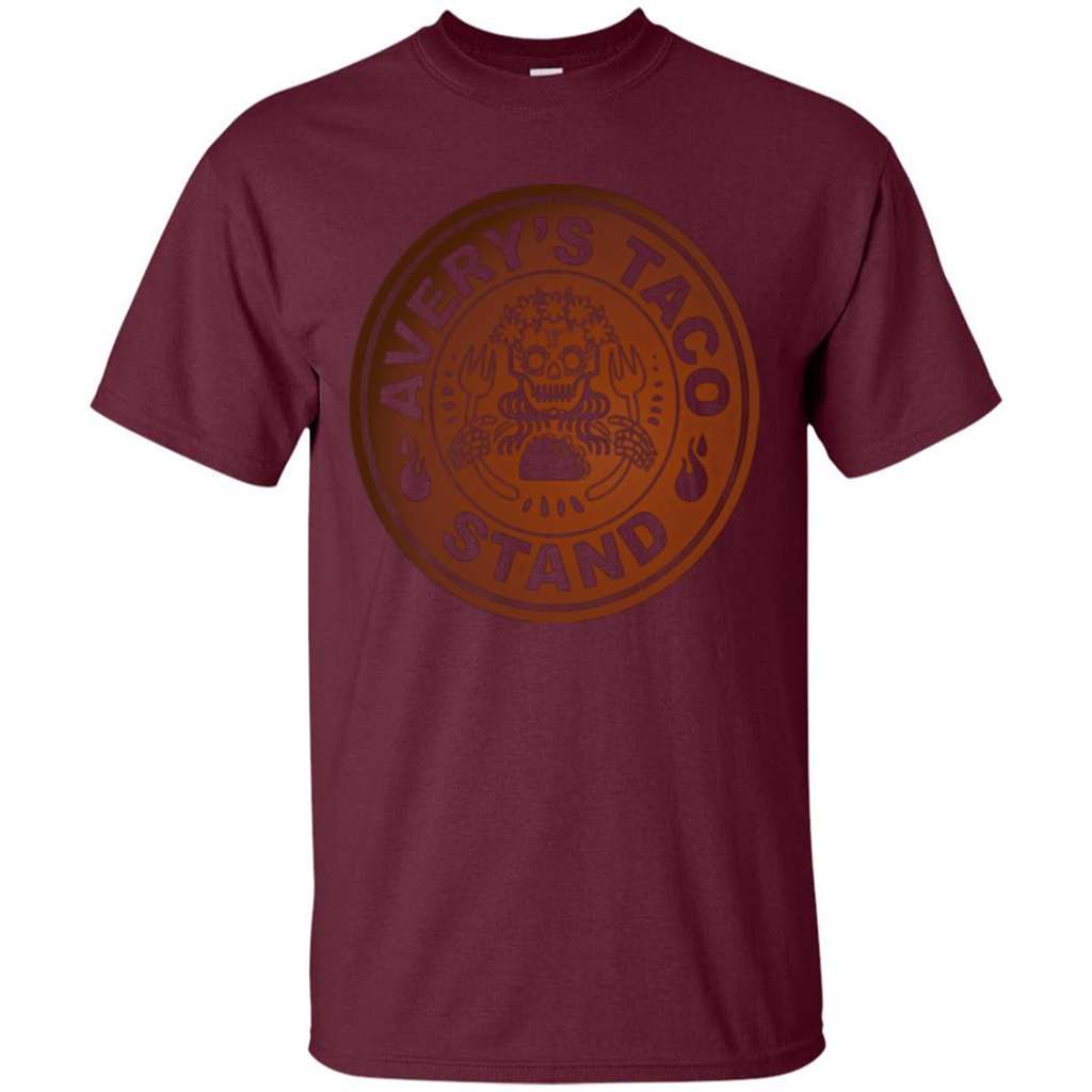 Avery's Taco Stand Bronze T-shirt Maroon