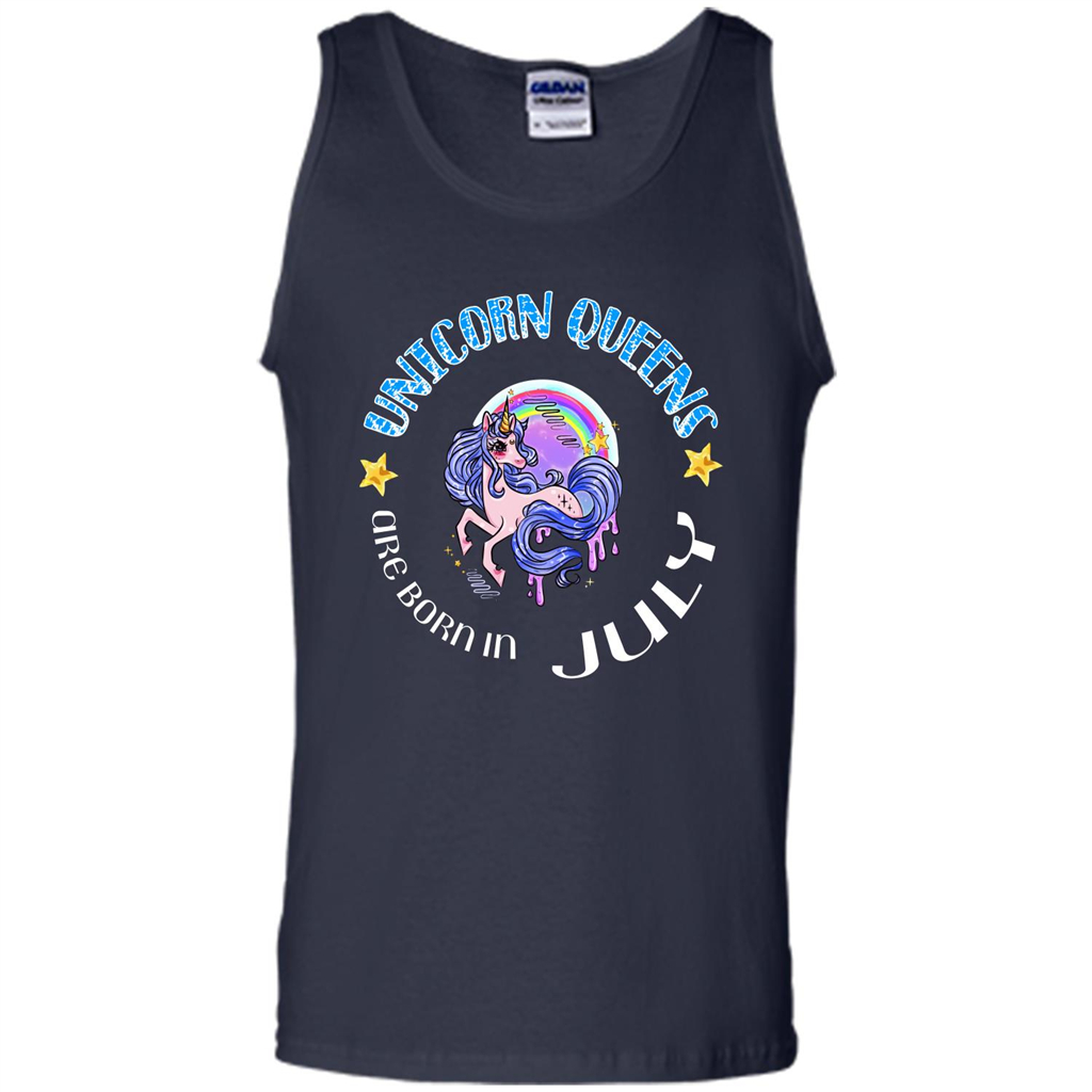 July Unicorn T-shirt Unicorn Queens Are Born July Navy