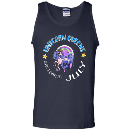 July Unicorn T-shirt Unicorn Queens Are Born July Navy