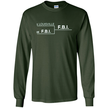 Louisville vs FBI Bracket T-shirt Forest Green