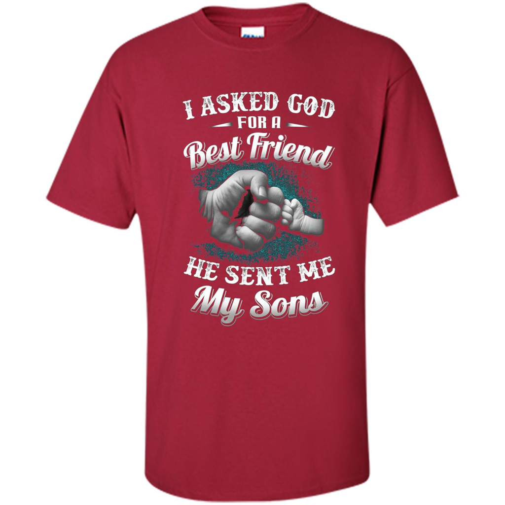 Fathers Day T-Shirts I Asked God For A Best Friend He Sent Me My Son Cardinal