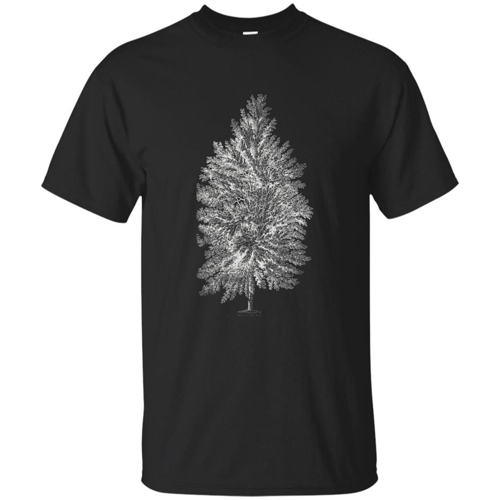Poplar Tree T-shirt. Tree Poplar Tree T-shirt Black