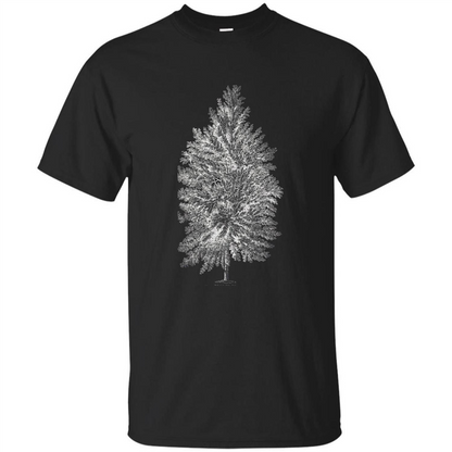 Poplar Tree T-shirt. Tree Poplar Tree T-shirt Black