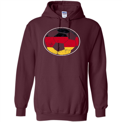 Germany Flag Soccer Ball Flag Soccer T-shirt Maroon