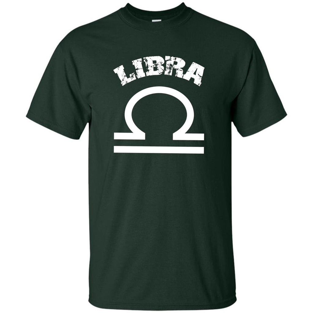 Libra T-shirt Libra Symbol Zodiac October Birthday T-shirt Forest Green