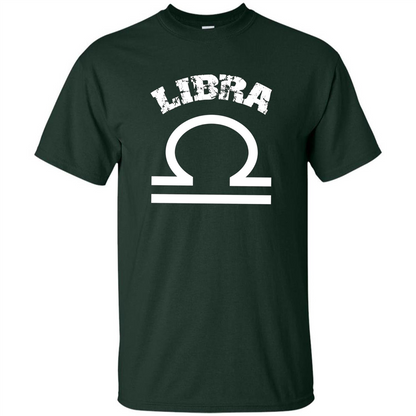 Libra T-shirt Libra Symbol Zodiac October Birthday T-shirt Forest Green