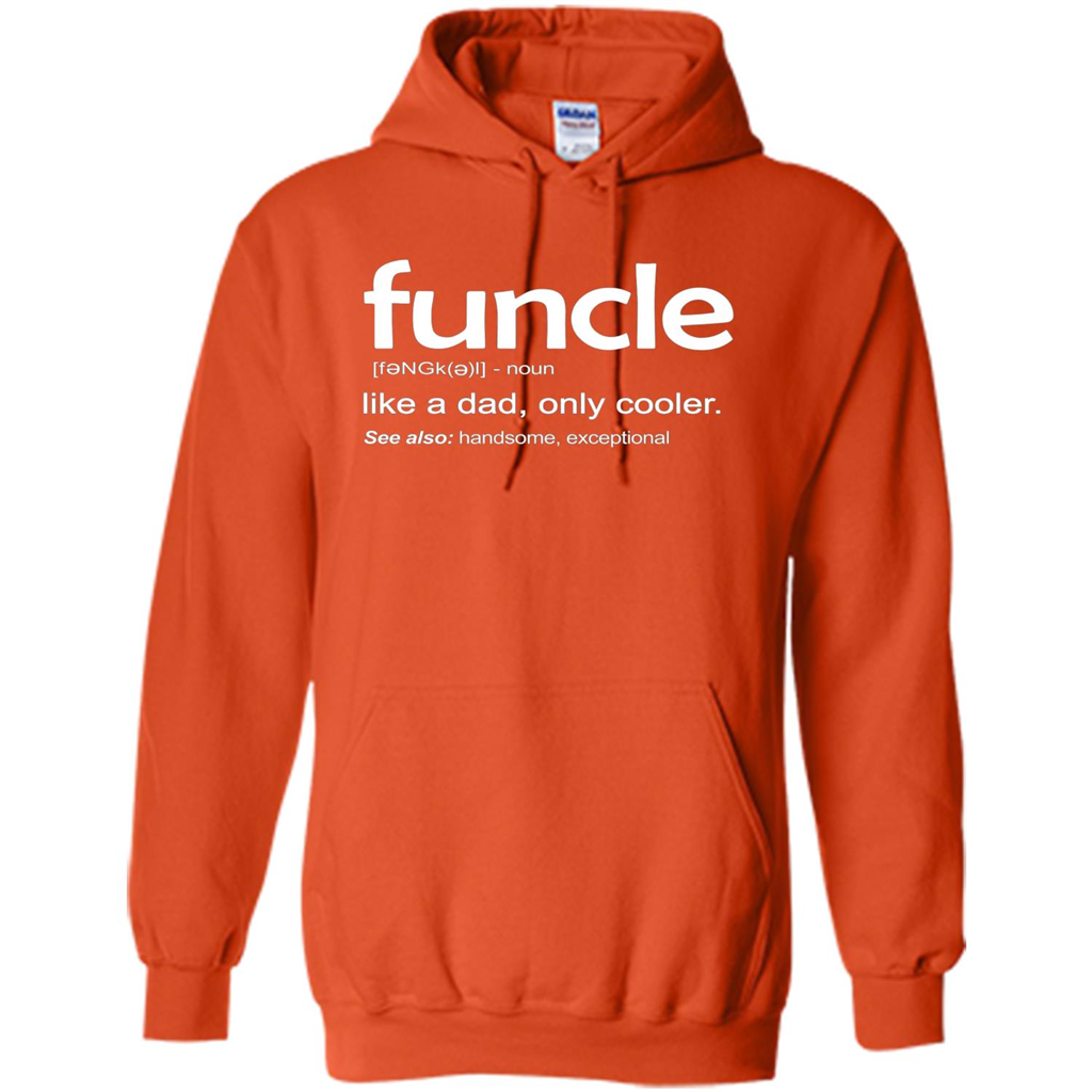Funcle Definition T-shirt Funny Gift For Uncle Orange