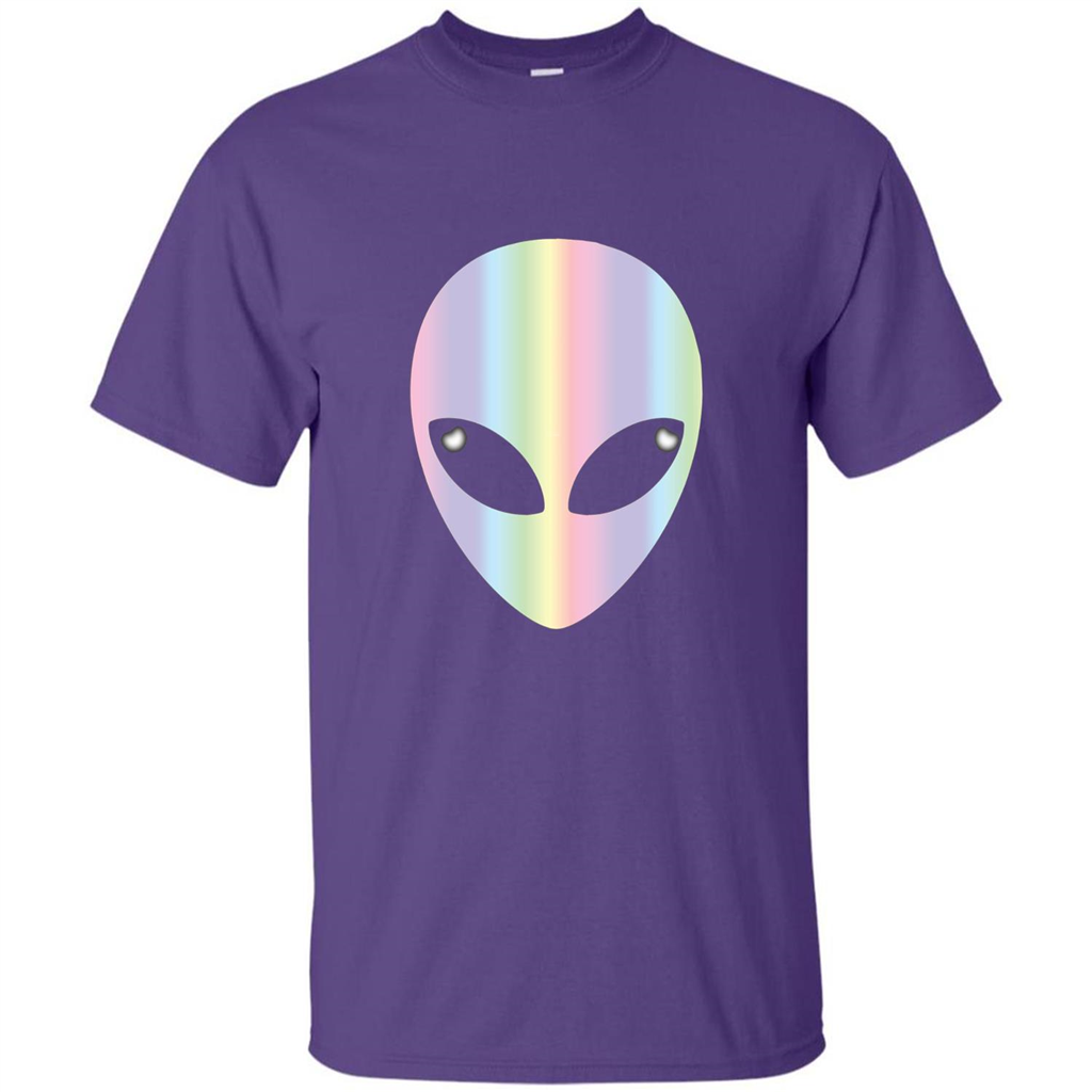 Alien Head T-shirt Purple