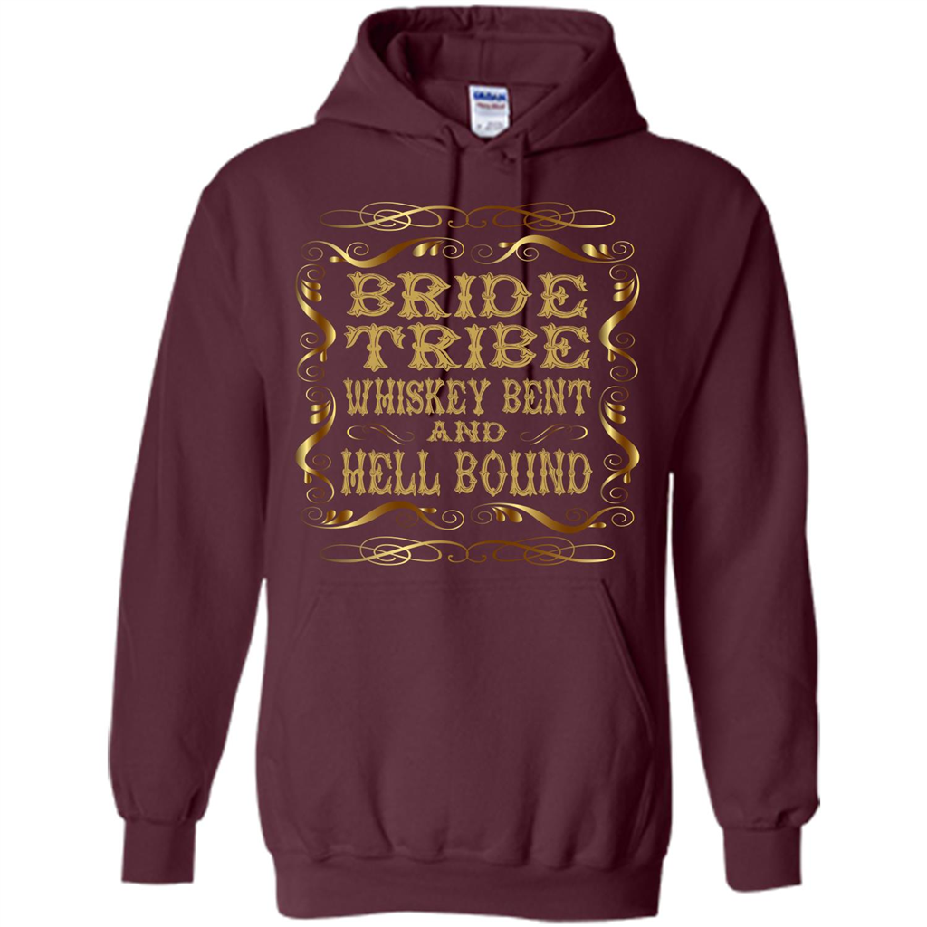 Bride Tribe Whiskey Bent and Hell Bound T-shirt Maroon