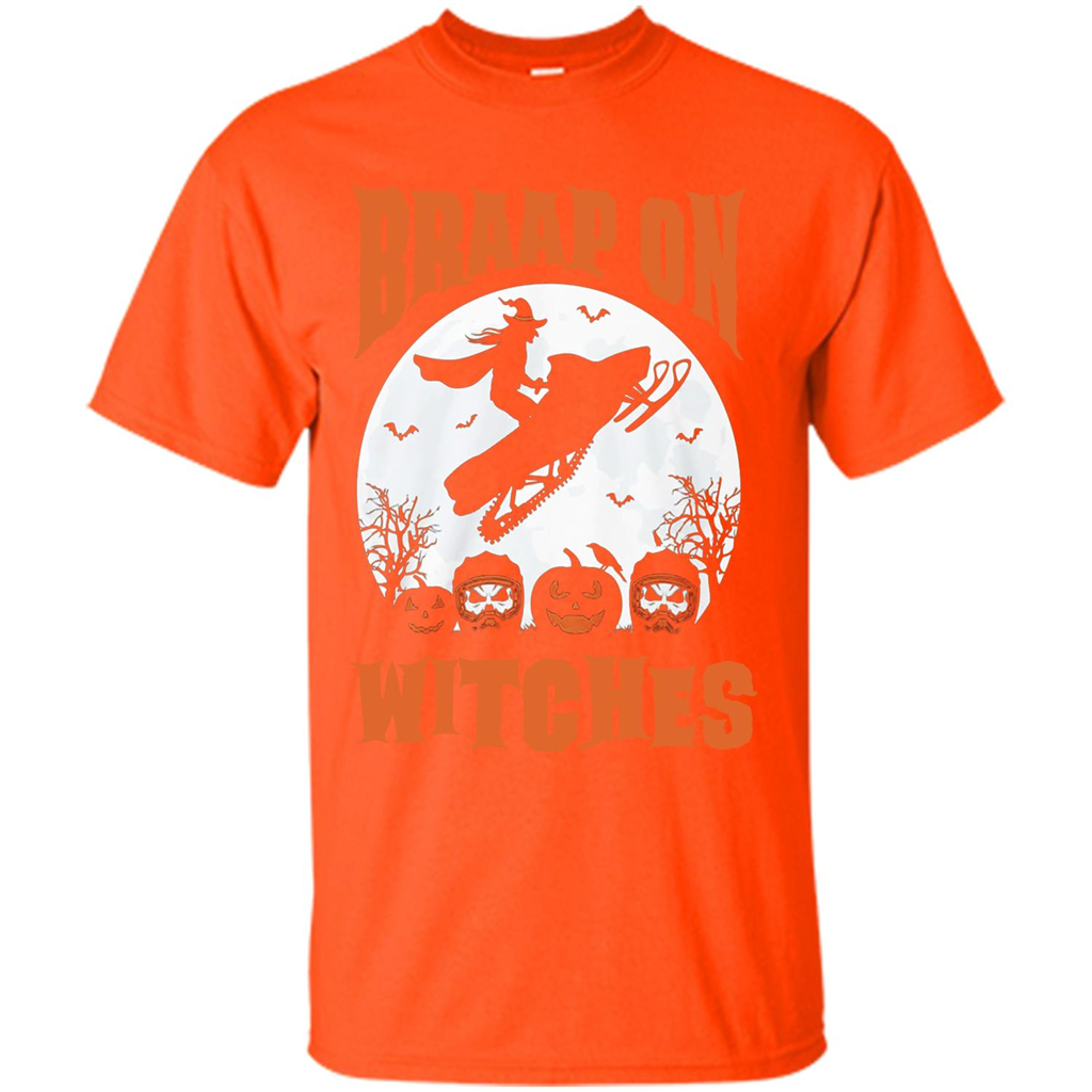 Halloween T-shirt Braap On Witches T-shirt Orange