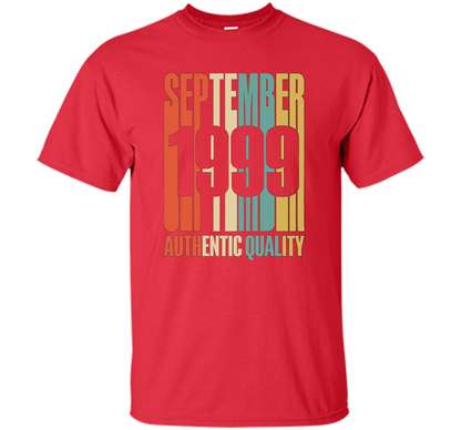 Retro Sept 1999 T-Shirt 18 yrs old Bday 18th Birthday T-shirt Red