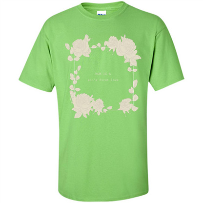 Mommy t-shirt Mom Is A Son's First Love Lime