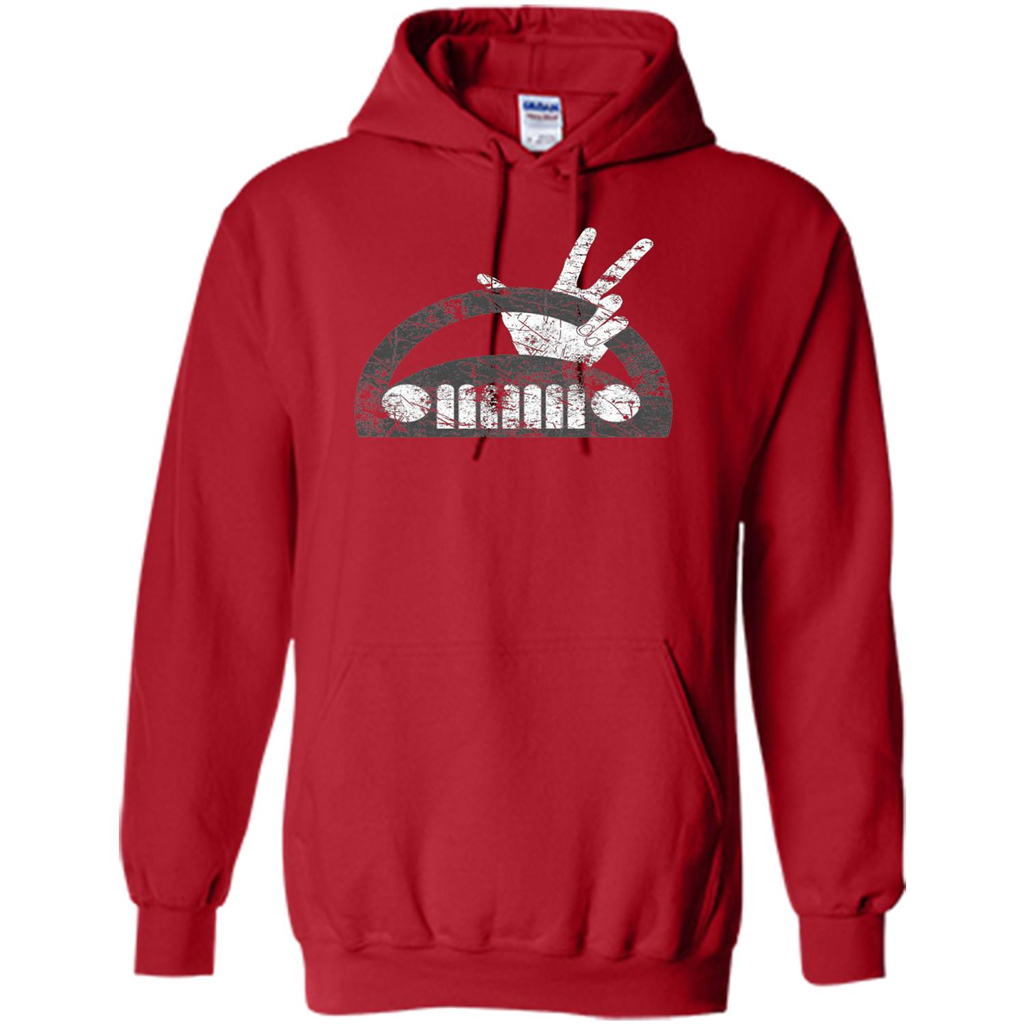 The Jeep Wave You Get It or You Don't Distressed T-Shirt Red