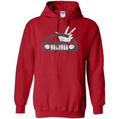 The Jeep Wave You Get It or You Don't Distressed T-Shirt Red