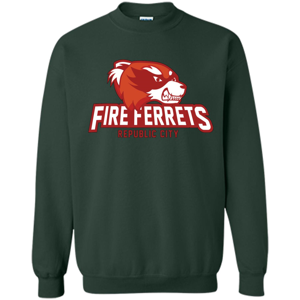 Republic City Fire Ferrets T-shirt Forest Green