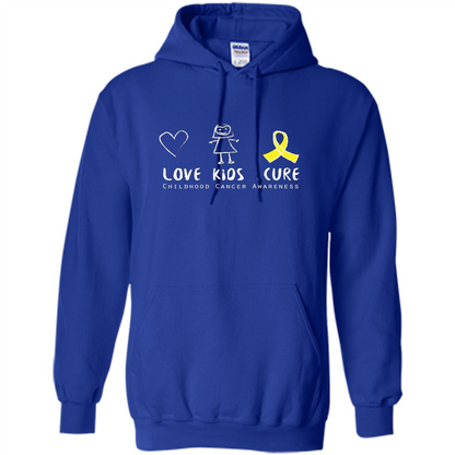 Love Kids Cure Childhood Cancer Awareness T-shirt Royal