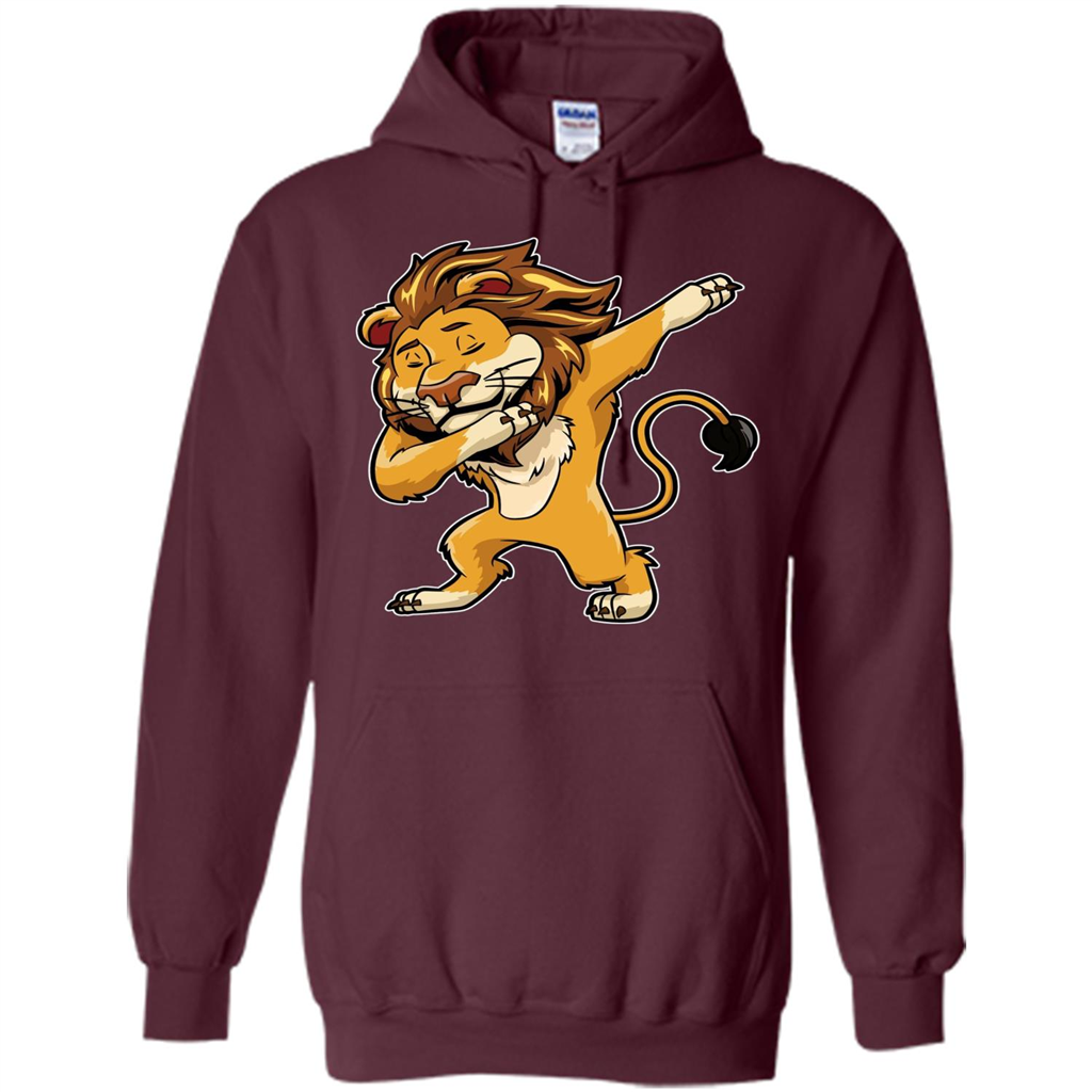 Lion Dabbing T-shirt Dab Cat Dance Maroon