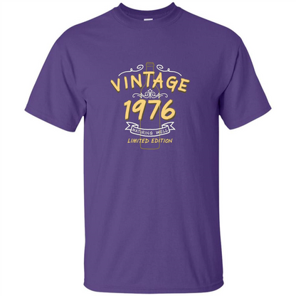 Birthday Gift T-shirt Vintage 1976 Limited Edition T-shirt Purple