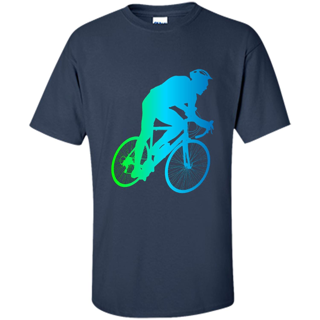 Bike Rider T-shirt Colorful Bicycle Biking Lover T-shirt Navy