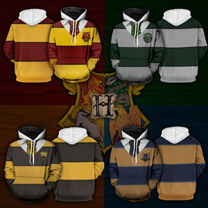 Striped Gryffindor Harry Potter New 3D Hoodie