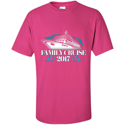 Family Cruise 2017 Vacation T-shirt Heliconia