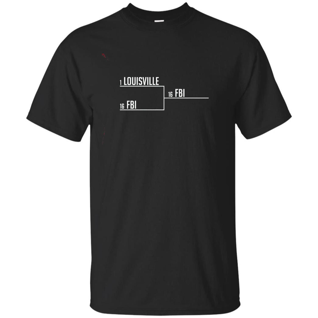 Louisville FBI T-shirt Funny Bracket Louisville FBI Black