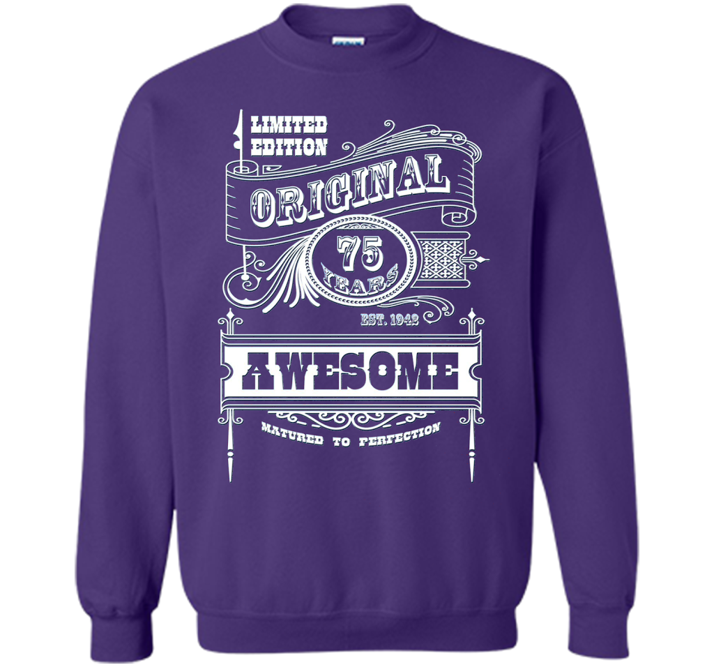 Best 75th Birthday Made in 1942 Awesome T-Shirt Gift Idea shirt Purple