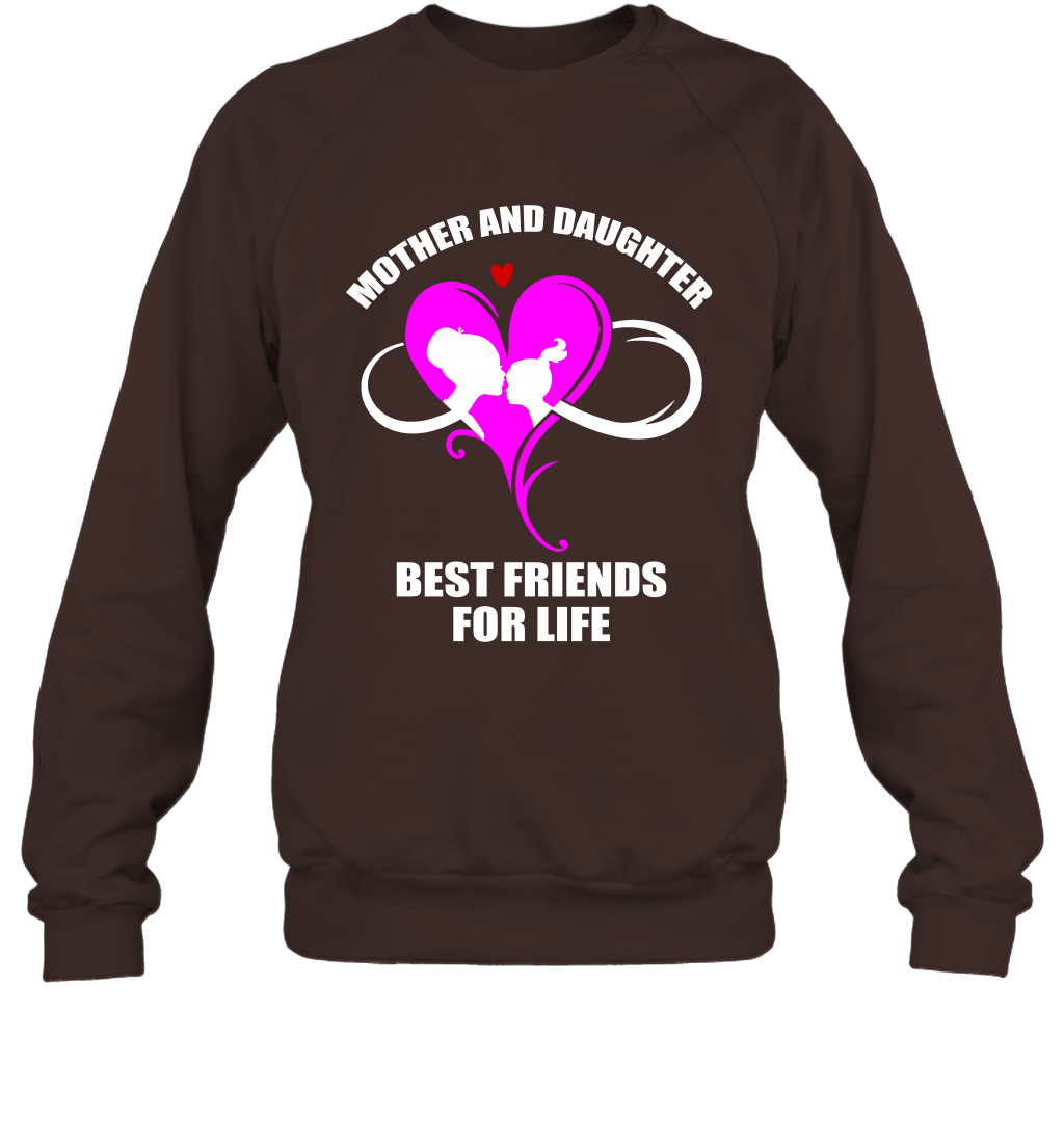 Mother And Daughter Best Friends For Life Shirt Sweatshirt Dark Chocolate